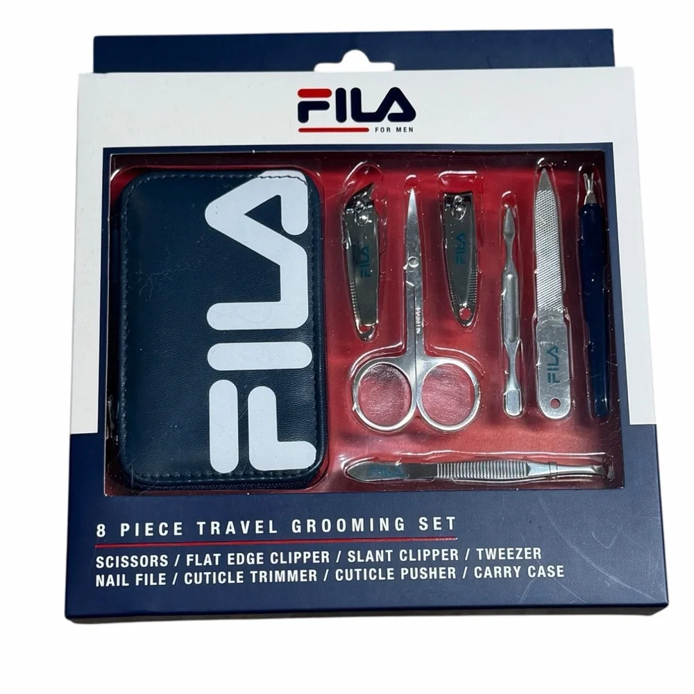 FILA All-In-One 8-Piece Professional Grade Travel Grooming Set